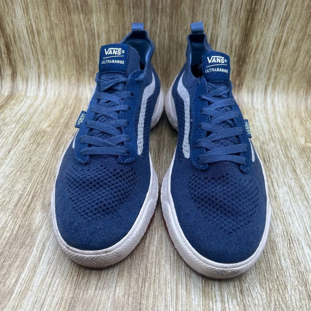 Vans UltraRange VR3 Men's Size 11.5 Navy Blue Grey Knit Sustainable Sneakers
